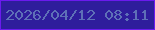 文字の大きさ：5、枠の色：6b1aee、背景の色：2e1d9c、文字の色：5e70b7 無料ブログパーツのブログ時計