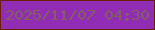 文字の大きさ：4、枠の色：6b1d07、背景の色：912db4、文字の色：855c5f 無料ブログパーツのブログ時計