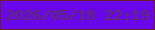 文字の大きさ：4、枠の色：6b1e2e、背景の色：6906ea、文字の色：5b3255 無料ブログパーツのブログ時計