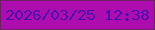 文字の大きさ：1、枠の色：6b2162、背景の色：ad0cae、文字の色：4b0eaa 無料ブログパーツのブログ時計