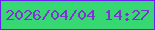 文字の大きさ：1、枠の色：6b21ed、背景の色：37d774、文字の色：7e35d0 無料ブログパーツのブログ時計