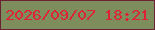文字の大きさ：3、枠の色：6b2234、背景の色：7d8d5b、文字の色：dd2335 無料ブログパーツのブログ時計