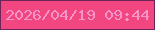 文字の大きさ：2、枠の色：6b2556、背景の色：f1467f、文字の色：f595c8 無料ブログパーツのブログ時計