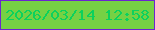 文字の大きさ：3、枠の色：6b25cf、背景の色：76d144、文字の色：0cd15d 無料ブログパーツのブログ時計