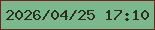 文字の大きさ：4、枠の色：6b2822、背景の色：7bb88c、文字の色：2d2e23 無料ブログパーツのブログ時計
