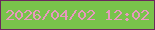 文字の大きさ：4、枠の色：6b285d、背景の色：79c34b、文字の色：e898be 無料ブログパーツのブログ時計