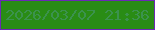 文字の大きさ：2、枠の色：6b29b5、背景の色：298c15、文字の色：3b924e 無料ブログパーツのブログ時計
