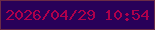 文字の大きさ：5、枠の色：6b2b46、背景の色：280059、文字の色：ae004c 無料ブログパーツのブログ時計