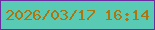 文字の大きさ：4、枠の色：6b2c9f、背景の色：59cab4、文字の色：ac7510 無料ブログパーツのブログ時計