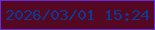 文字の大きさ：1、枠の色：6b2cde、背景の色：540821、文字の色：0f3998 無料ブログパーツのブログ時計