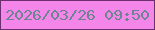 文字の大きさ：5、枠の色：6b2e6f、背景の色：f486ea、文字の色：6c8490 無料ブログパーツのブログ時計