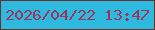 文字の大きさ：3、枠の色：6b312e、背景の色：2dbade、文字の色：9a365e 無料ブログパーツのブログ時計
