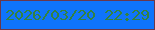 文字の大きさ：1、枠の色：6b374b、背景の色：0f74fb、文字の色：338240 無料ブログパーツのブログ時計