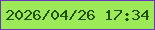 文字の大きさ：3、枠の色：6b37ba、背景の色：9dea59、文字の色：235009 無料ブログパーツのブログ時計