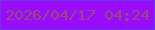 文字の大きさ：3、枠の色：6b37ee、背景の色：980cf7、文字の色：974a7d 無料ブログパーツのブログ時計