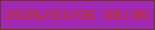 文字の大きさ：4、枠の色：6b3824、背景の色：a028b3、文字の色：c03622 無料ブログパーツのブログ時計