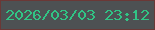 文字の大きさ：2、枠の色：6b3836、背景の色：4d5153、文字の色：31c485 無料ブログパーツのブログ時計