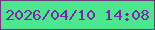 文字の大きさ：1、枠の色：6b3b76、背景の色：4be68d、文字の色：7d26ac 無料ブログパーツのブログ時計