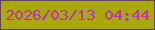 文字の大きさ：2、枠の色：6b4254、背景の色：a8a904、文字の色：bf2fb1 無料ブログパーツのブログ時計