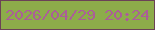 文字の大きさ：1、枠の色：6b4256、背景の色：8dac4a、文字の色：ab5e98 無料ブログパーツのブログ時計