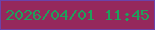 文字の大きさ：3、枠の色：6b42aa、背景の色：95285c、文字の色：1fa15b 無料ブログパーツのブログ時計