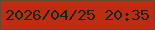 文字の大きさ：1、枠の色：6b4633、背景の色：be2c12、文字の色：0b2b1f 無料ブログパーツのブログ時計