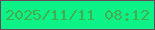 文字の大きさ：1、枠の色：6b475b、背景の色：0cf286、文字の色：42ae50 無料ブログパーツのブログ時計