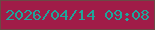 文字の大きさ：2、枠の色：6b4945、背景の色：a01c48、文字の色：1ea69b 無料ブログパーツのブログ時計