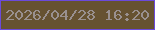 文字の大きさ：1、枠の色：6b4adb、背景の色：665231、文字の色：99908f 無料ブログパーツのブログ時計