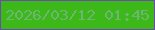 文字の大きさ：1、枠の色：6b4baf、背景の色：3db819、文字の色：6cb572 無料ブログパーツのブログ時計