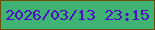 文字の大きさ：1、枠の色：6b4d04、背景の色：3fb274、文字の色：4b0cc6 無料ブログパーツのブログ時計