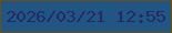 文字の大きさ：5、枠の色：6b4f14、背景の色：215684、文字の色：262a64 無料ブログパーツのブログ時計