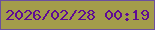 文字の大きさ：5、枠の色：6b4f9f、背景の色：a39c4b、文字の色：5f0b94 無料ブログパーツのブログ時計