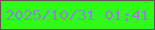 文字の大きさ：1、枠の色：6b5151、背景の色：33f81c、文字の色：8b88d2 無料ブログパーツのブログ時計