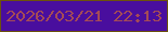 文字の大きさ：3、枠の色：6b520c、背景の色：490e9e、文字の色：a44b56 無料ブログパーツのブログ時計
