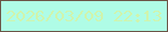 文字の大きさ：4、枠の色：6b5446、背景の色：affce6、文字の色：d0f4ac 無料ブログパーツのブログ時計