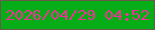 文字の大きさ：2、枠の色：6b5a4c、背景の色：06ad17、文字の色：f03296 無料ブログパーツのブログ時計