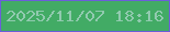 文字の大きさ：1、枠の色：6b5ed9、背景の色：42ab65、文字の色：91caaf 無料ブログパーツのブログ時計