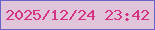 文字の大きさ：4、枠の色：6b62c8、背景の色：e0c4da、文字の色：d53383 無料ブログパーツのブログ時計