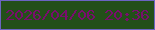 文字の大きさ：2、枠の色：6b64c2、背景の色：234f19、文字の色：790d6d 無料ブログパーツのブログ時計