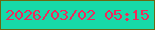 文字の大きさ：5、枠の色：6b6812、背景の色：17d9a9、文字の色：f0285a 無料ブログパーツのブログ時計