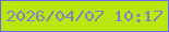 文字の大きさ：4、枠の色：6b69f1、背景の色：bae60b、文字の色：8283c4 無料ブログパーツのブログ時計