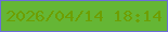 文字の大きさ：1、枠の色：6b6cda、背景の色：65b635、文字の色：6d9f00 無料ブログパーツのブログ時計
