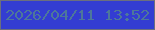 文字の大きさ：1、枠の色：6b6f7e、背景の色：333dd2、文字の色：4d779b 無料ブログパーツのブログ時計