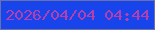 文字の大きさ：5、枠の色：6b6fac、背景の色：1845eb、文字の色：b63faf 無料ブログパーツのブログ時計