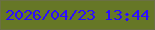 文字の大きさ：2、枠の色：6b7044、背景の色：667726、文字の色：2b0cfc 無料ブログパーツのブログ時計