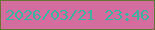 文字の大きさ：4、枠の色：6b7233、背景の色：d36d9d、文字の色：3fb0a0 無料ブログパーツのブログ時計