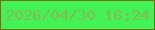文字の大きさ：2、枠の色：6b7414、背景の色：41f354、文字の色：8cb553 無料ブログパーツのブログ時計