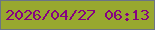 文字の大きさ：2、枠の色：6b7485、背景の色：98a82f、文字の色：860181 無料ブログパーツのブログ時計