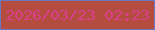 文字の大きさ：3、枠の色：6b78c3、背景の色：b54c40、文字の色：db3e8c 無料ブログパーツのブログ時計